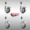 Service Caster 4 Inch 316SS Thermoplastic Rubber Swivel 1 Inch Stem Caster Lock Brake, 2PK SCC-SS316TTLEX20S414-TPRB-2-S-2-1 - alternate 4